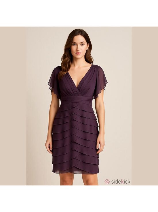 Adrianna Papell Dresses & Skirts - Adrianna Papell - Elegant Purple Layered Dress
